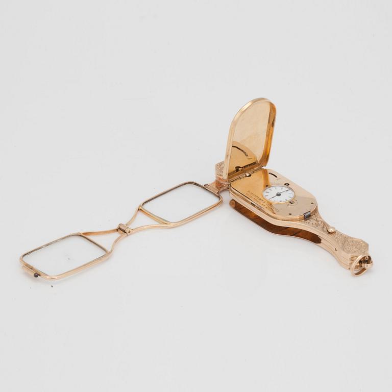 LORGNETTE, with a CONCEALED watch, Swiss,