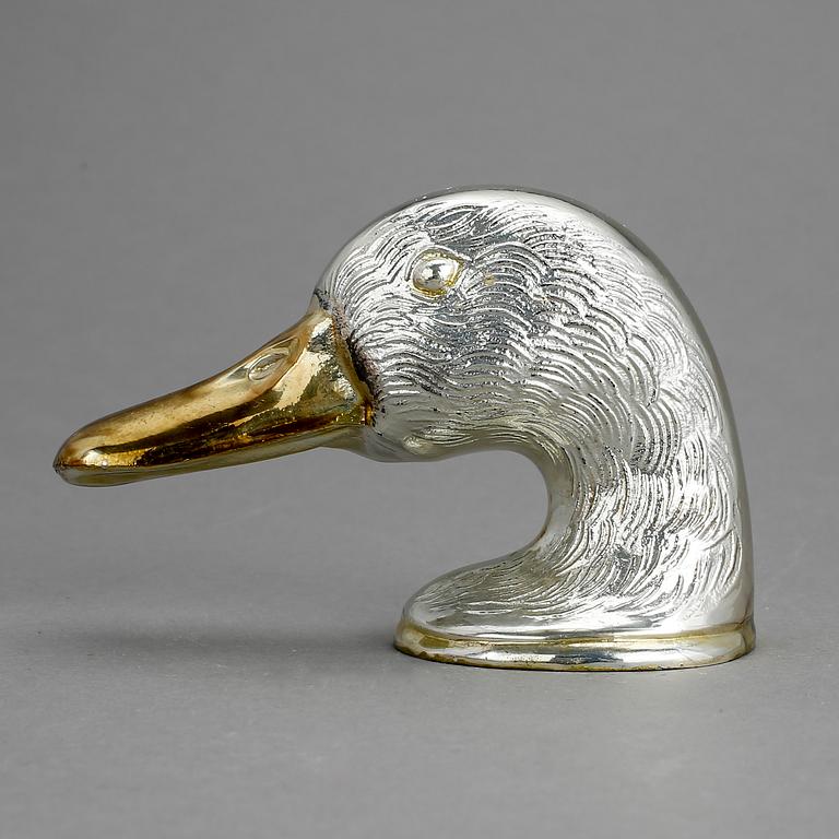 FLASKÖPPNARE, metall, "Ducky", Paris, inköpt på firma Svenskt Tenn, 1900-talets andra hälft.