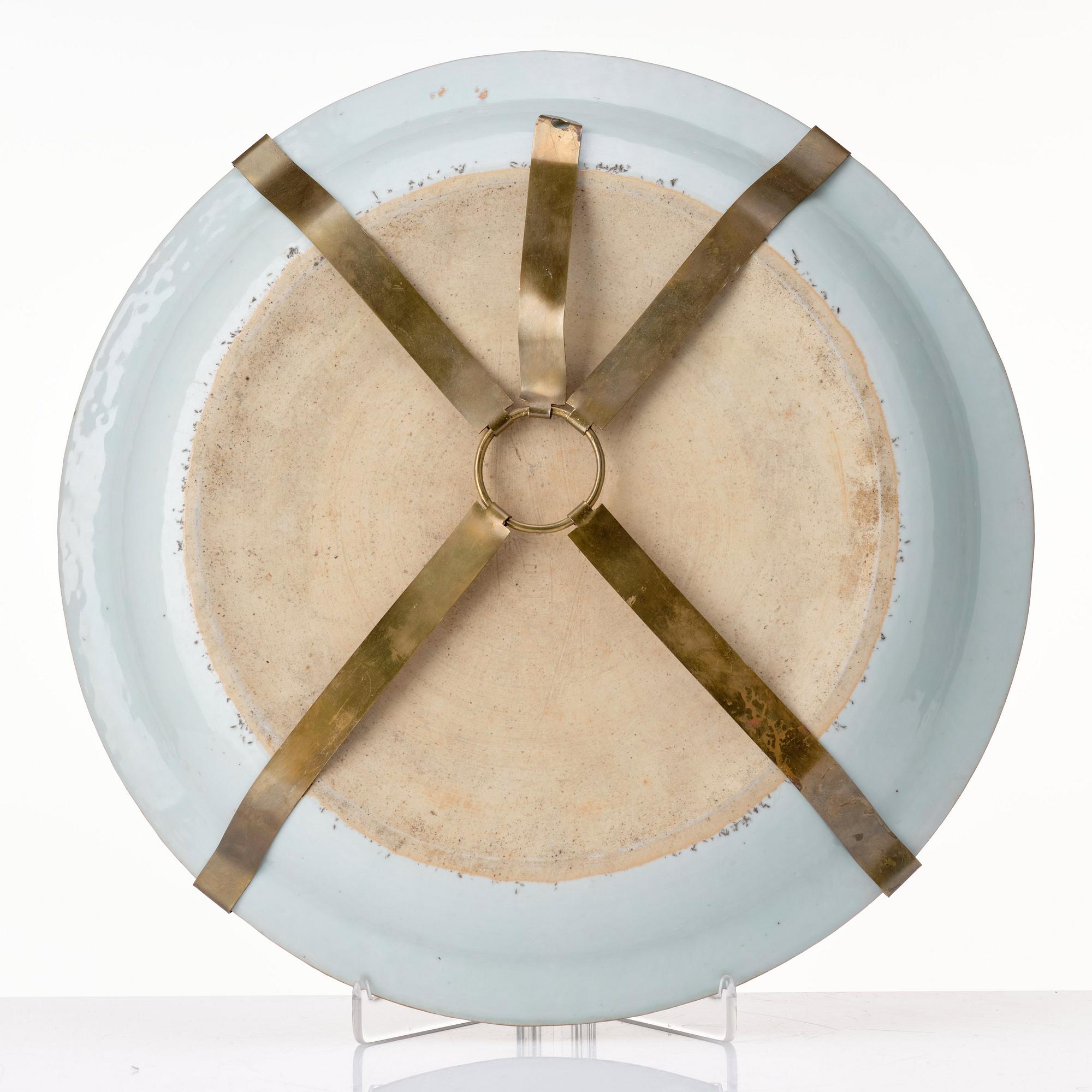 A large famille rose serving dish, Qing dynasty, Qianlong (1736-95).