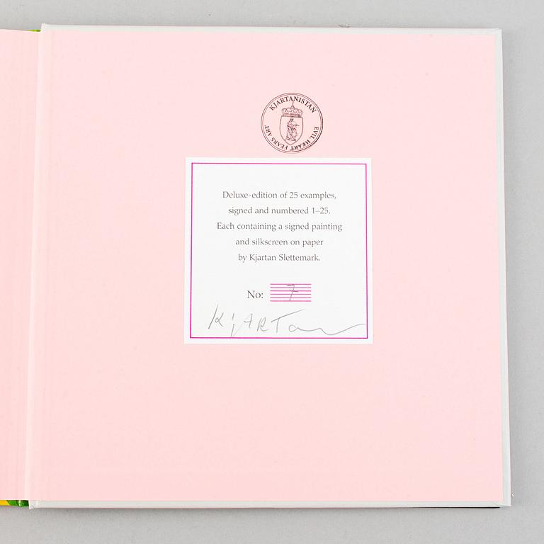 Kjartan Slettemark, screentryck med gouache, signerad Kjartan.