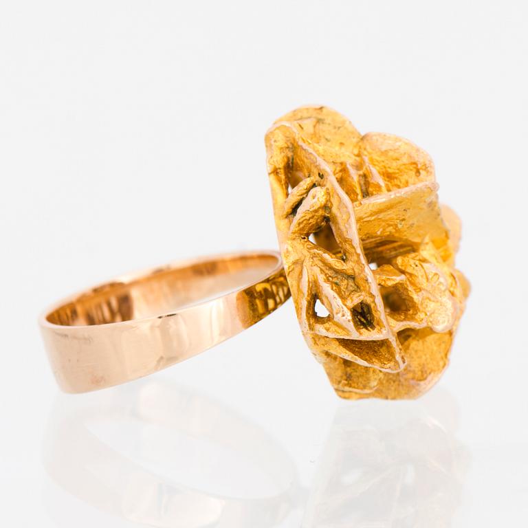 BJÖRN WECKSTRÖM, SORMUS, "Kioto", 14K kultaa. Lapponia 1971.