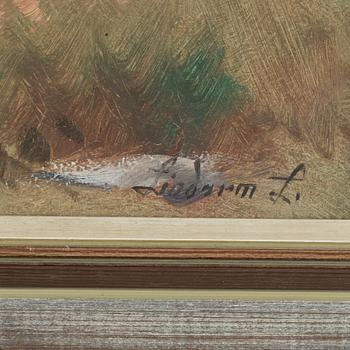 Lindorm Liljefors, oil on panel, signed.