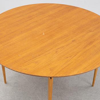 A teak dining table by Bruno Mathsson for Firma Karl Mathsson, 1960's.