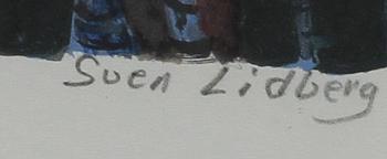 SVEN LIDBERG, färglitografi. Sign. EA.