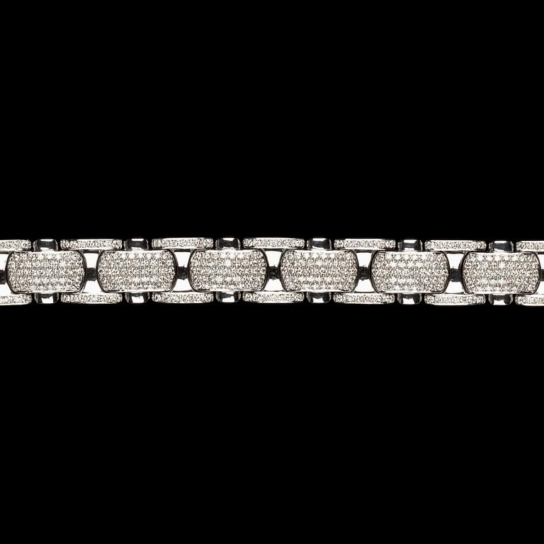 ARMBAND, briljantslipade diamanter, tot. 6.87 ct.