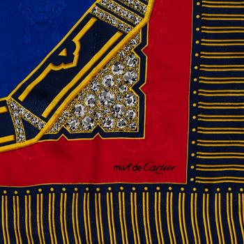 Cartier, a must de Cartier silk scarf.