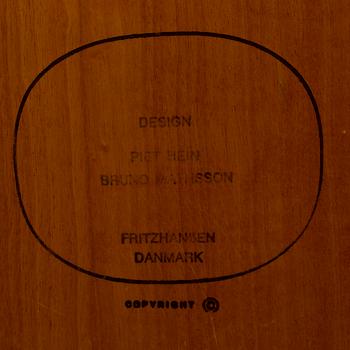 BRUNO MATHSSON / PIET HEIN, bord, "Supercirkel", 1900-talets andra hälft.