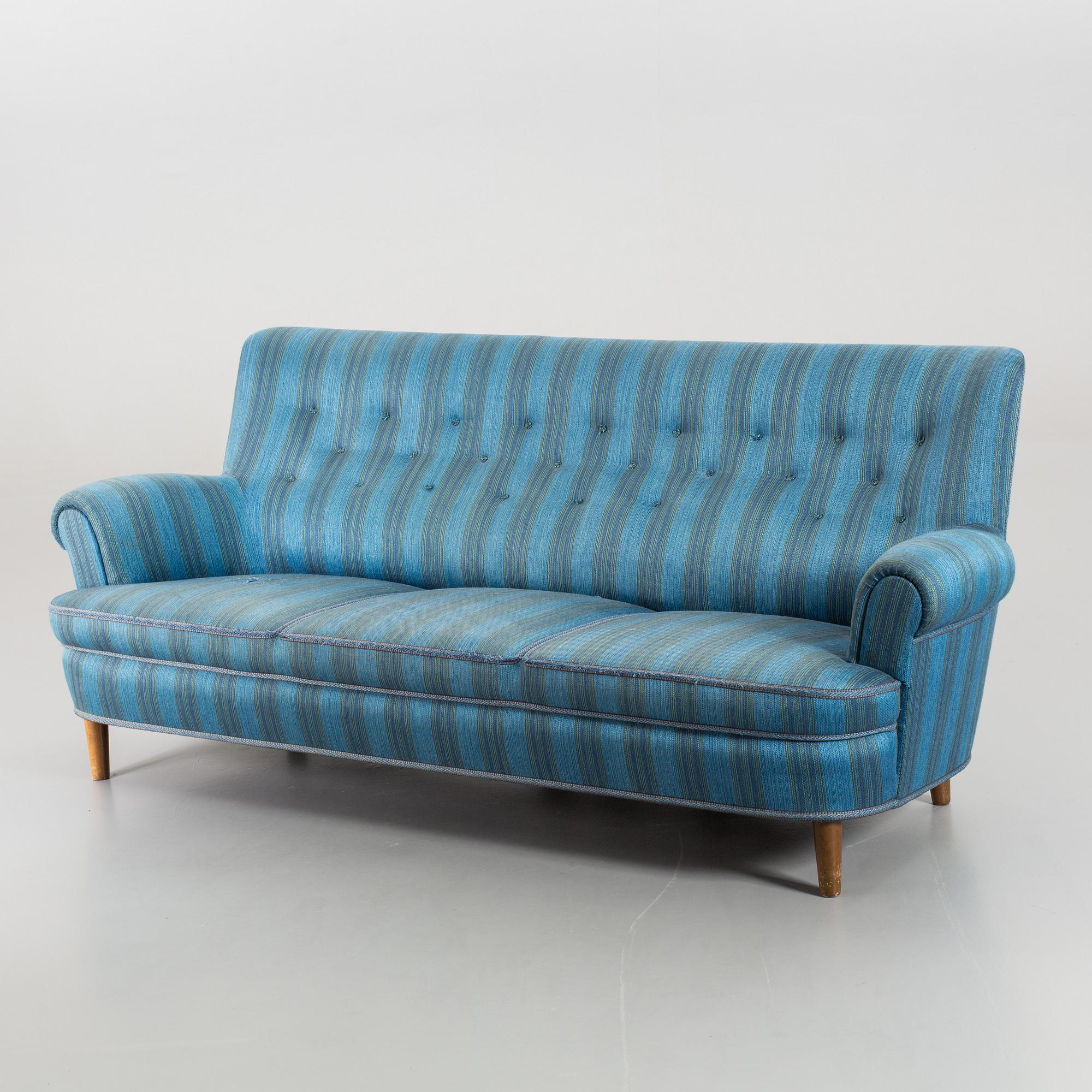 CARL MALMSTEN, soffa, "Hemmakväll", 1900-talets andra hälft.