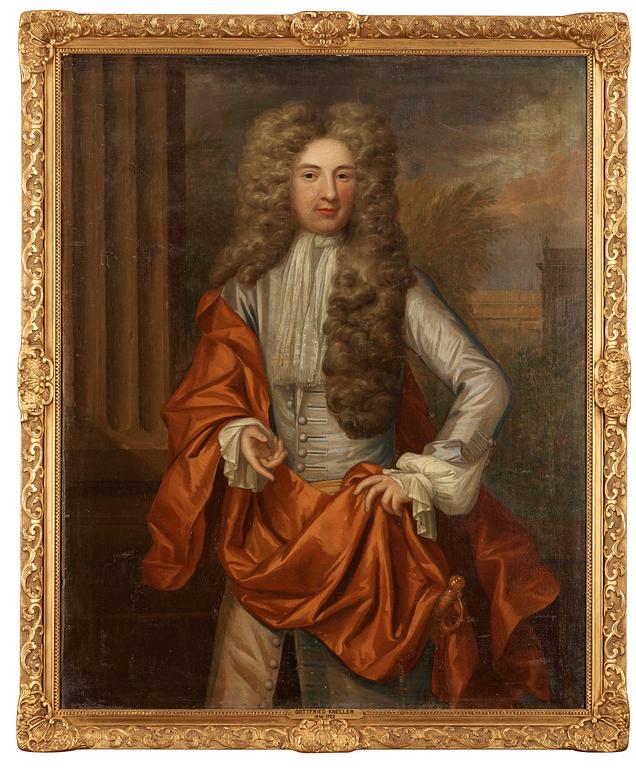 Gottfried Kneller Circle of, John Williams of Rempstone and his wife (2).