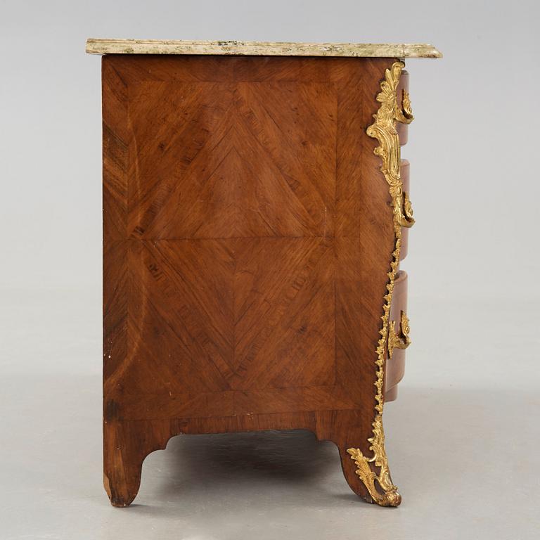 A Swedish Rococo 18th century commode attributed to Olof Martin, master in Stockholm 1736.