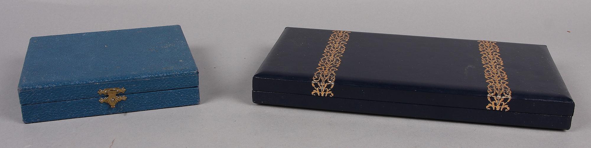 KAFFESKEDAR, 12+12, silver, bla Olga. Ceson resp GAB, 1960-tal.