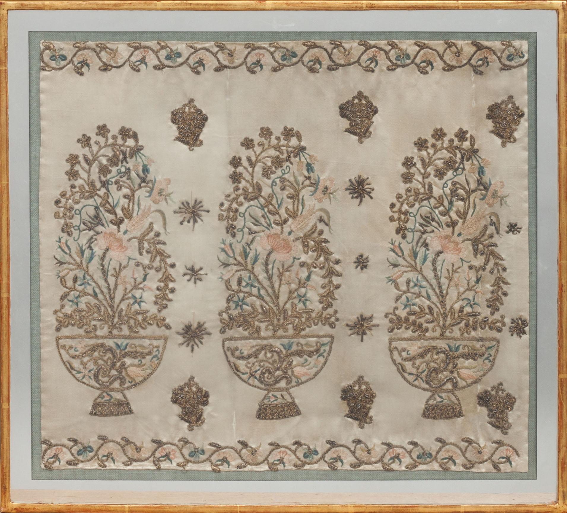 SIDENBRODERI, 1800-talets början.
