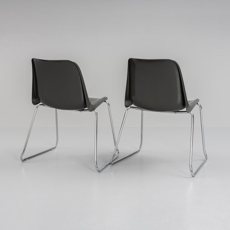 A pair of 'Frankfurt chairs' by Helmut Starke.