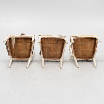 A set of six late Gustavian chairs by A. Hellman (master in Stockholm 1793-1825).