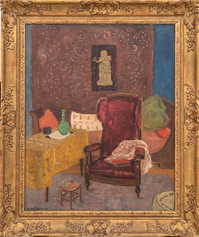 Sigurd Möller, Interior with a County Chair.