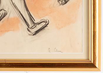 Agnes Cleve, mixed media on paper, signed.