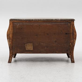 A Rococo parquetry commode, attributed to J. F. Salborg (master in Stockholm 1757-95).