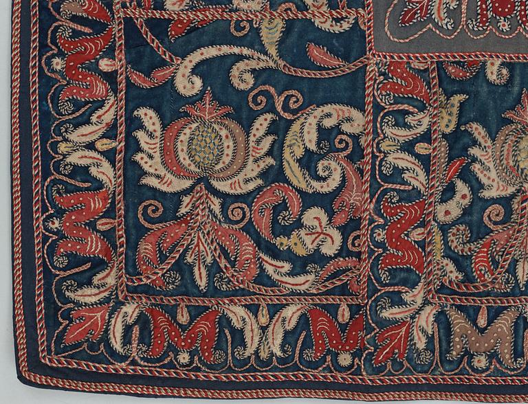 TABLE COVER/ TAPESTRY. Swedish 19th century. 123 x 138 cm.