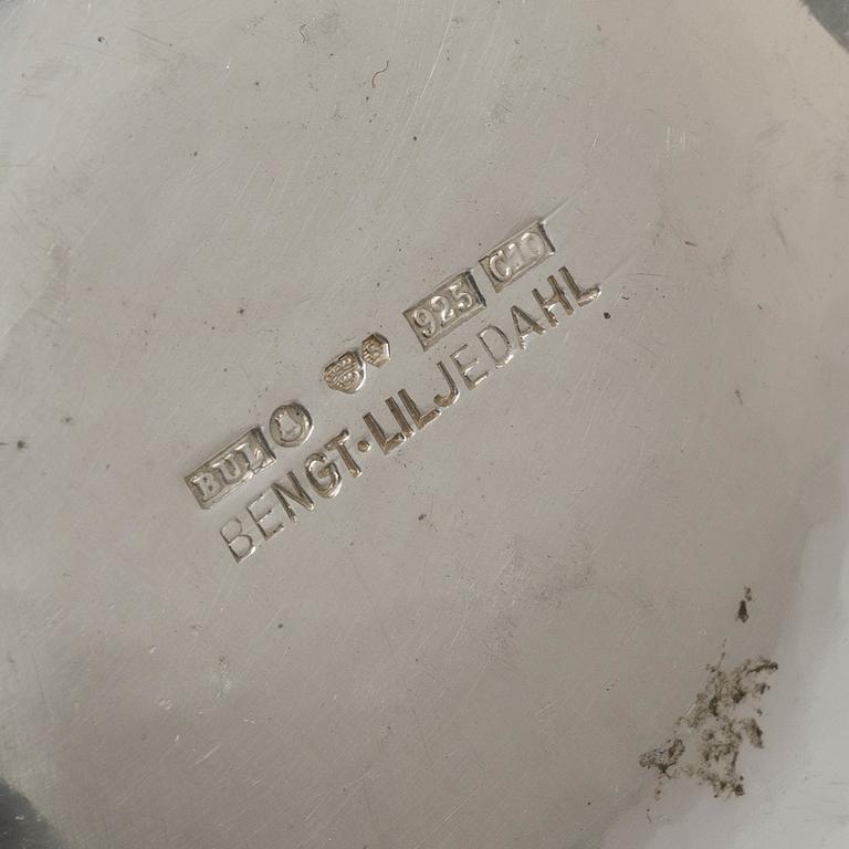 Bengt Liljedahl, skål, sterling silver, Stockholm 1977.