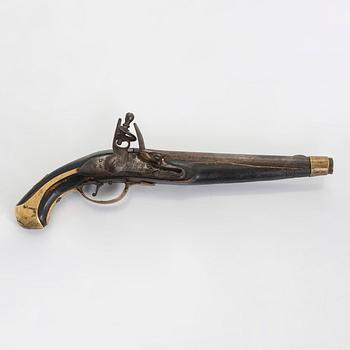 A Russian flintlock pistol, model 1809.
