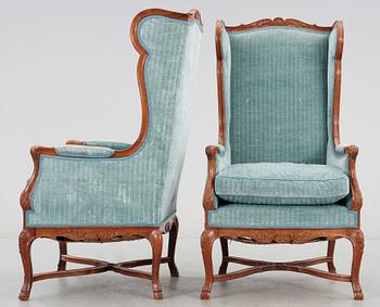 FÅTÖLJER, ett par, 1900-tal.