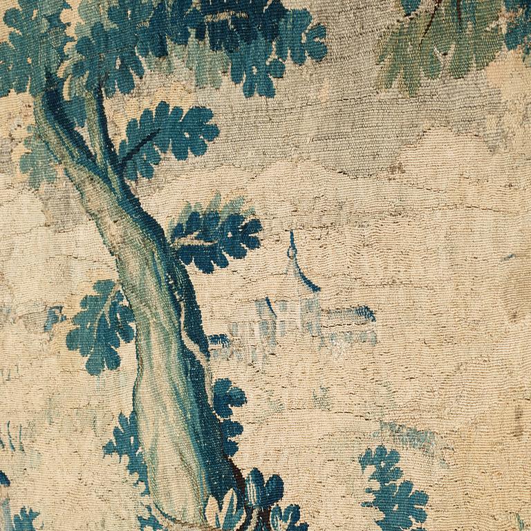 TAPESTRY. Tapestry weave. "Verdure". 190 x  235 cm. Flanders around 1700.