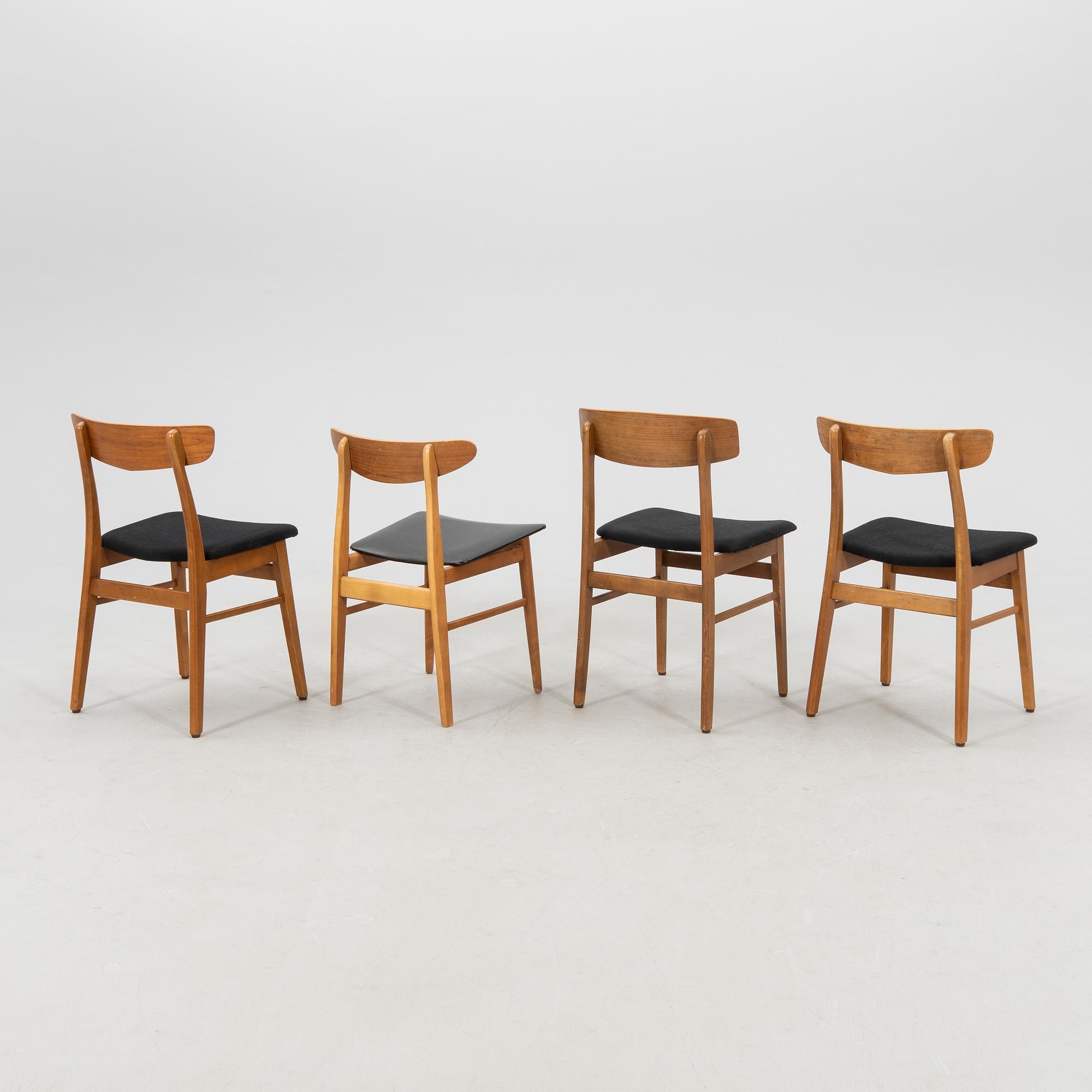 Stolar 4 st snarlika Farstrup Danmark 1960-tal.