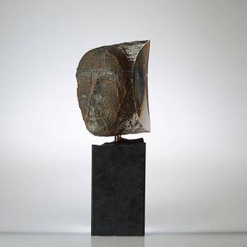 A unique Bertil Vallien sand cast glass sculpture, Kosta Boda 1999.