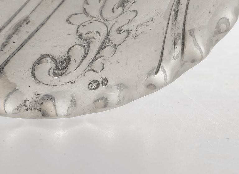 LJUSSTAKAR, ett par, silver, rokokostil, 1900-tal. Vikt ca 300 gram.
