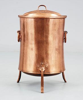 VATTENTUNNA, koppar, stämpelmärkt JEB, tidigt 1800-tal.