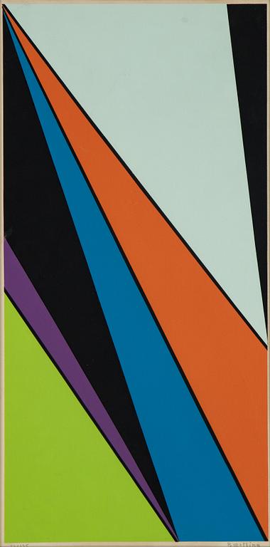 Olle Baertling, färgserigrafi, signerad och numrerad 51/135.