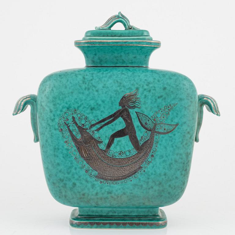 Wilhelm Kåge, an 'Argenta' stoneware urn with cover, Gustavsberg.