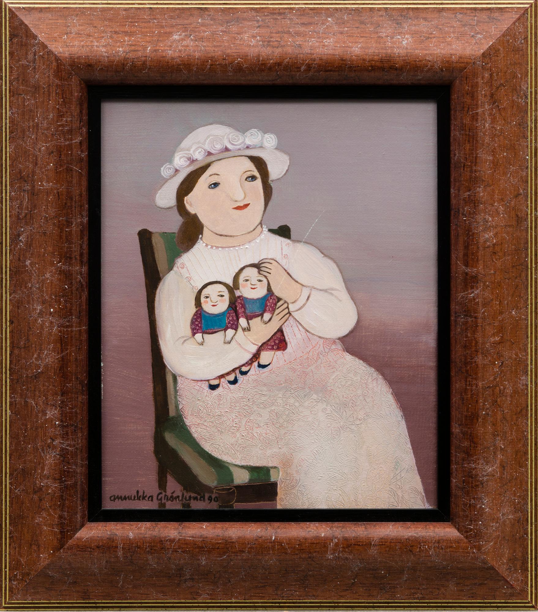 ANNUKKA GRÖNLUND, öljy kankaalle, signeerattu ja päivätty 90.