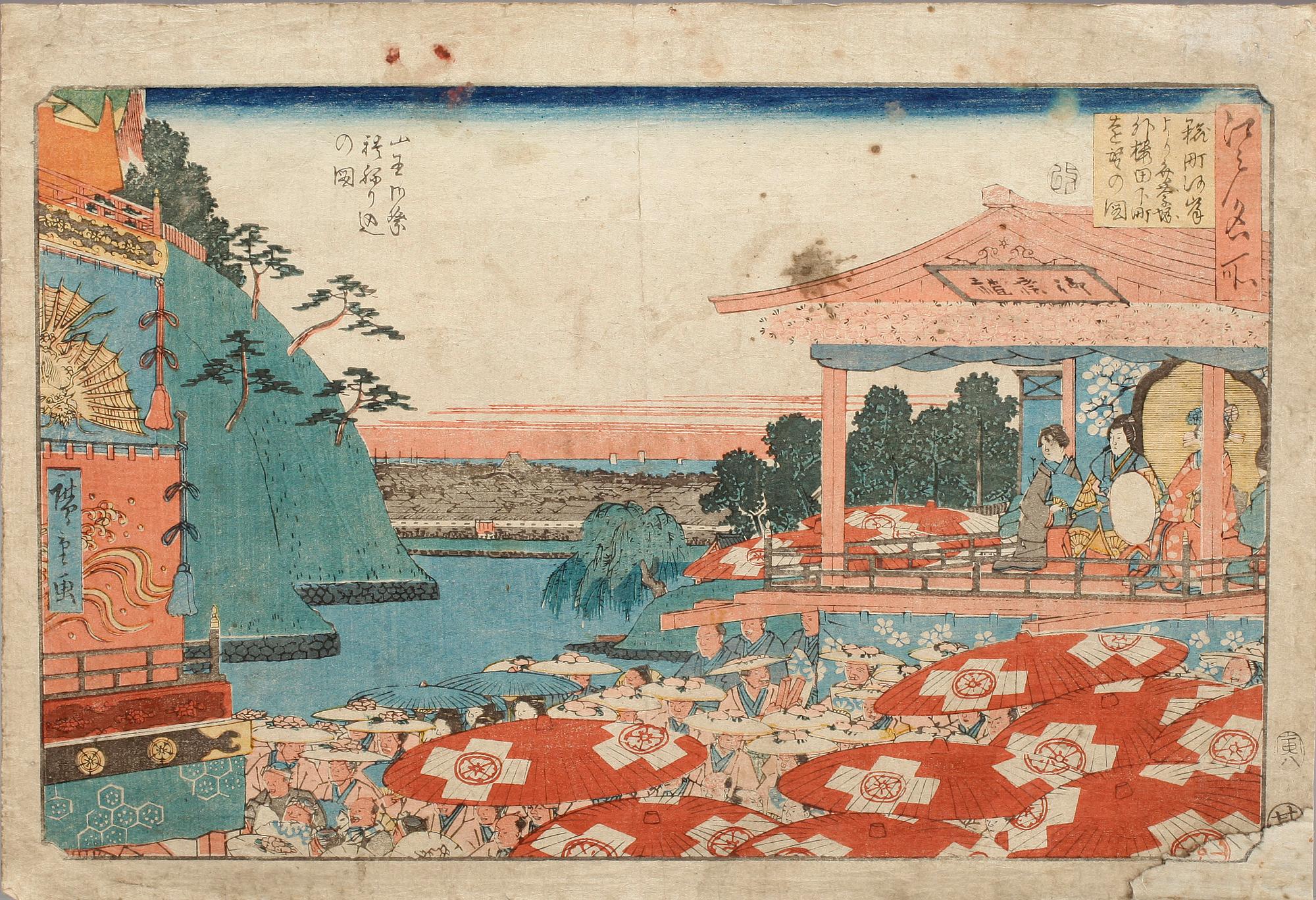 ANDO UTAGAWA HIROSHIGE, träsnitt, Japan, 1800-talets mitt.