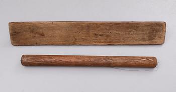 MANGELDON, 2 delar, allmoge, bl a daterad 1775.