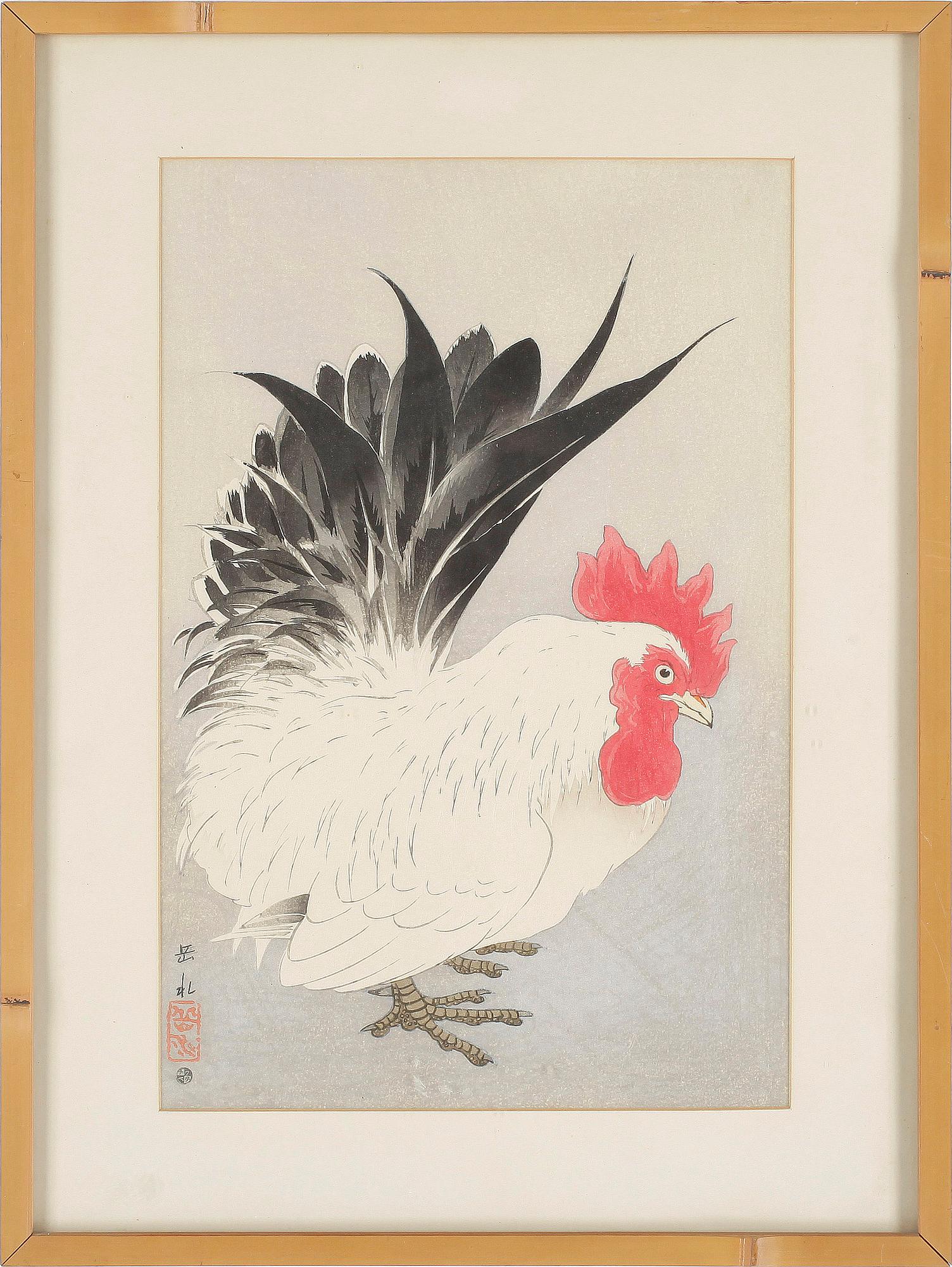 IDE GAKUSUI, träsnitt, 2 st, Japan, 18/1900-tal, signerade.
