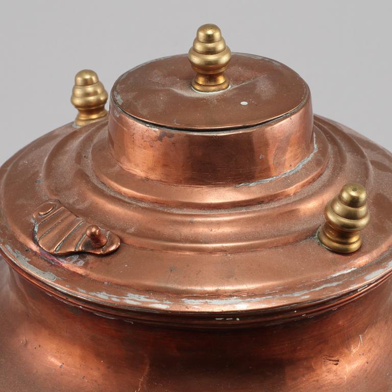 SAMOVAR, koppar, 1800-tal.