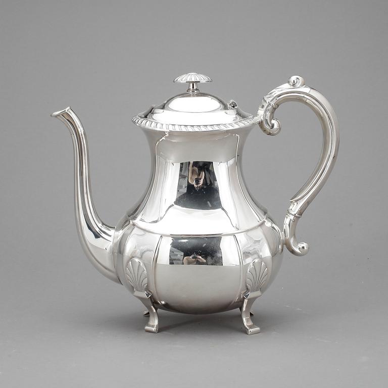 KAFFEKANNA, sterlingsilver, David Andersen, Norge, 1900-tal. Vikt ca 700 gram.