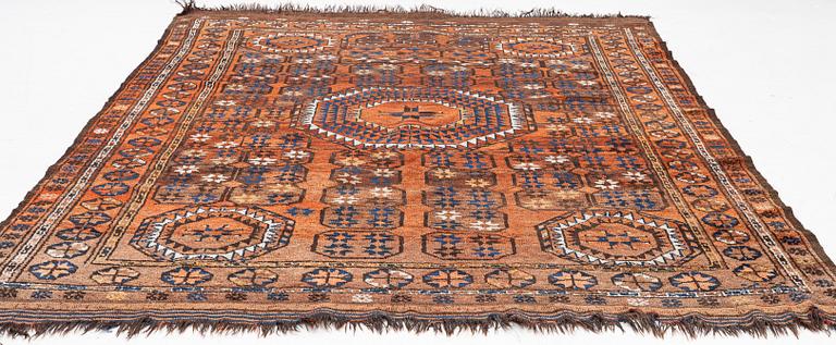 Carpet, Beshir, antique, probably 19th century second half, approx. 300 x 195 cm.