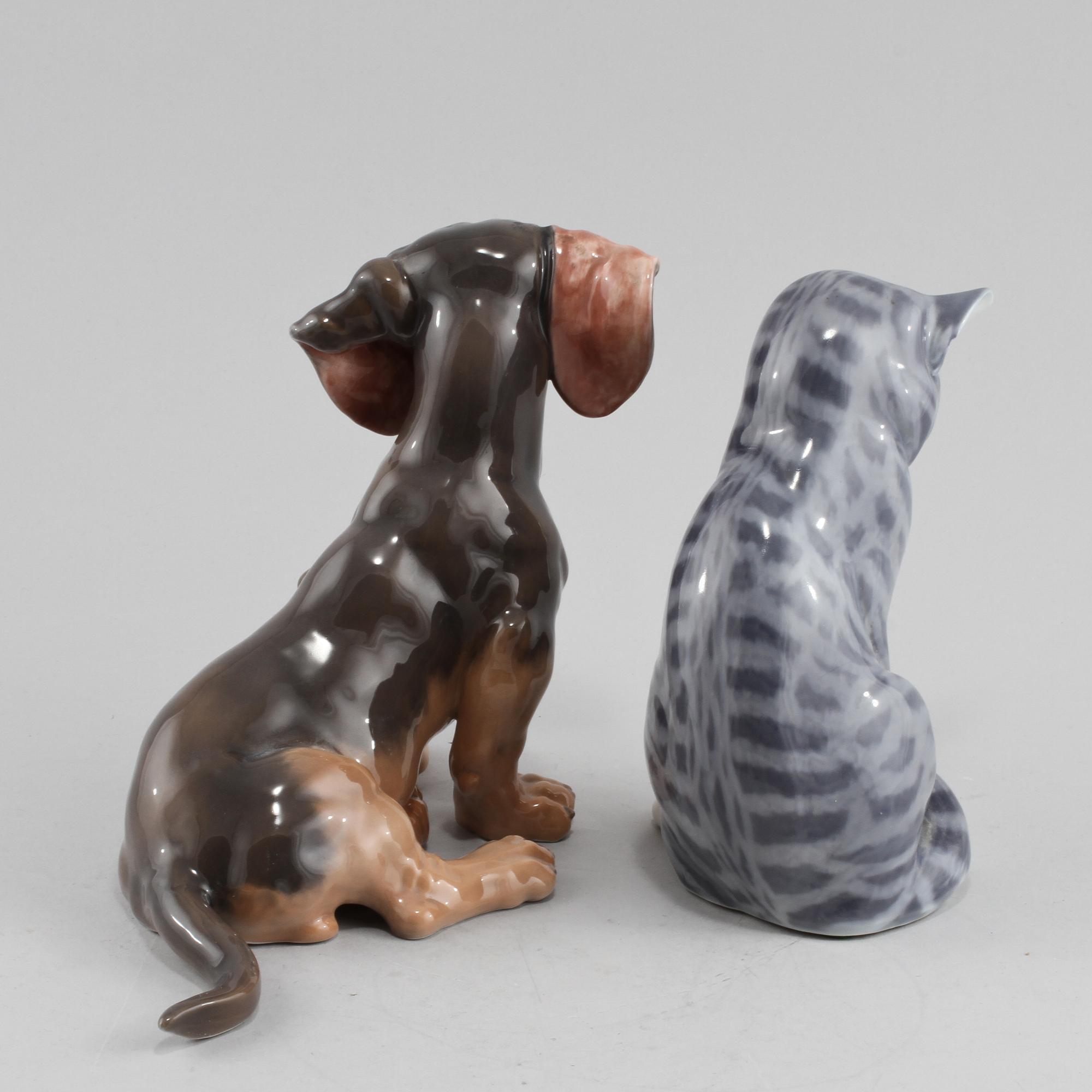 FIGURINER, 2 st, porslin, Royal Copenhagen, 1900-talets andra hälft.