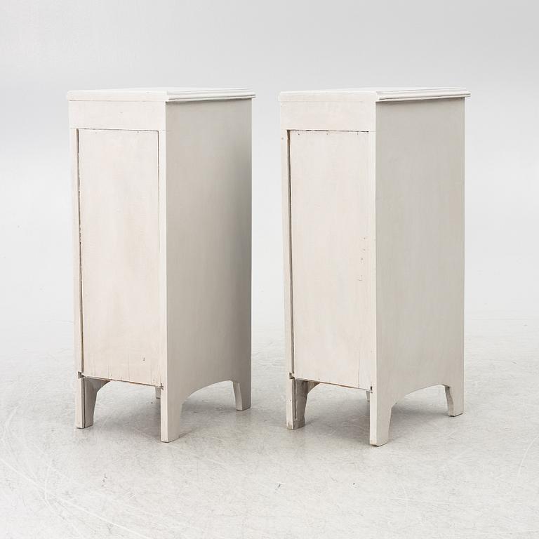 Nightstands, a pair, first half of the 20th century.