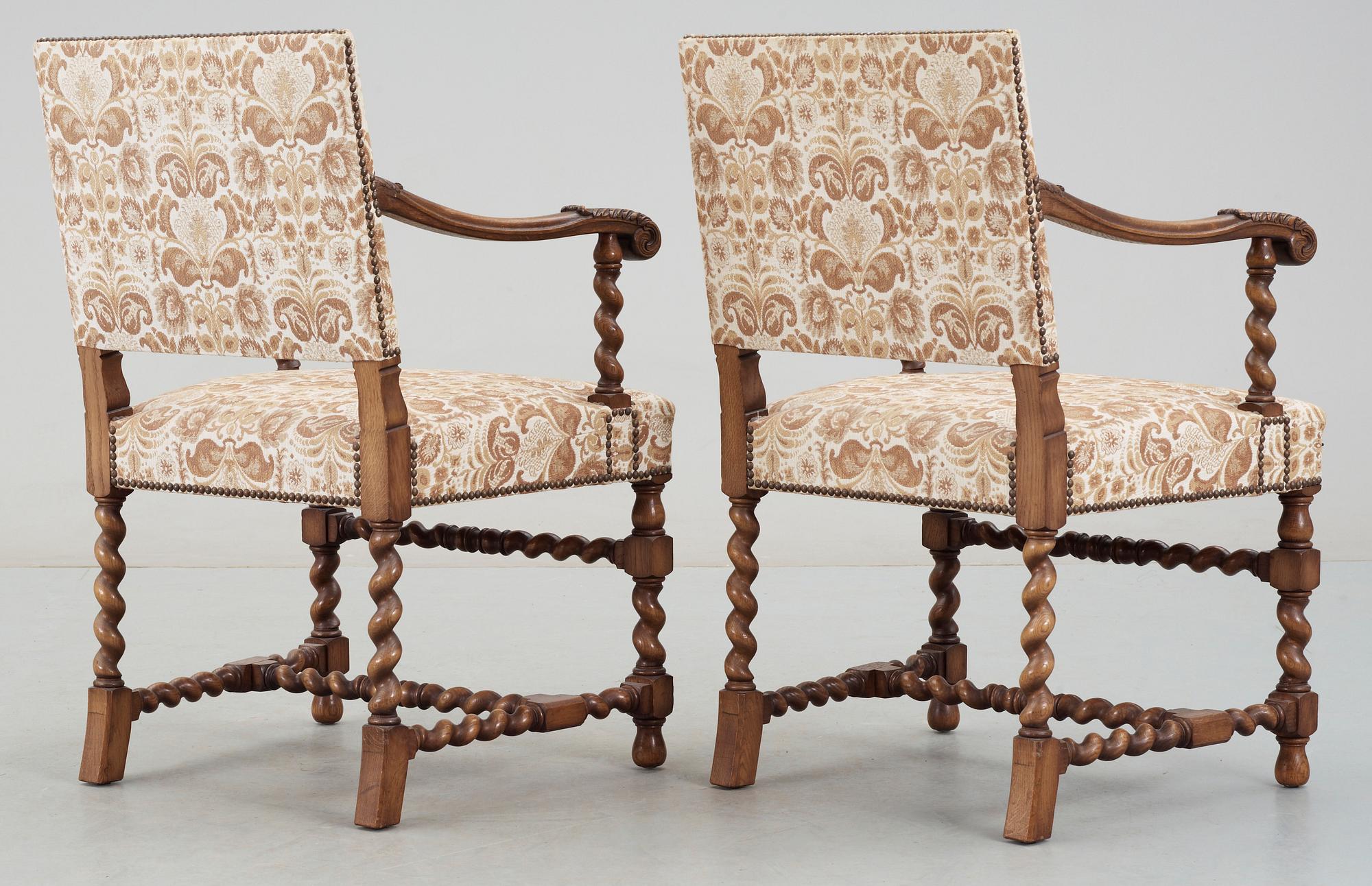 MATSALSGRUPP, 9 delar, barockstil, 1900-talets första hälft/mitt.