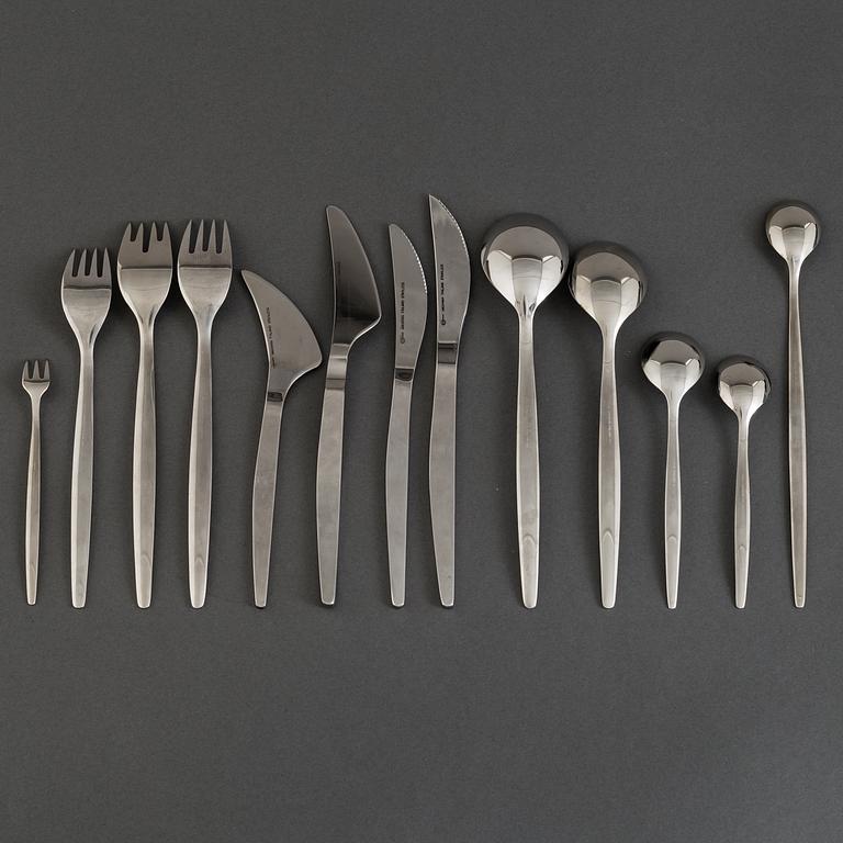 A 'Polar' 162 piece stainless steel cutlery set from Hackman, Finland.