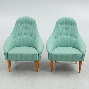 Kerstin Hörlin-Holmquist, a pair of "Lilla Eva" armchairs from the series "Paradiset", Nordiska Kompaniet, Sweden.