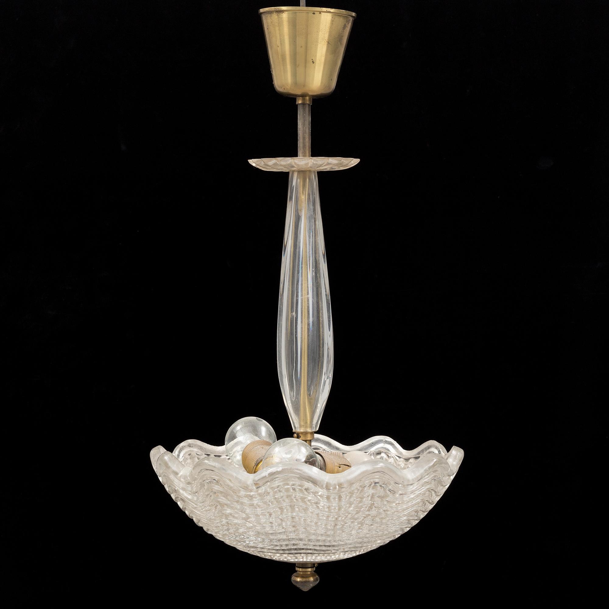 a 1940's ceiling lamp from Orrefors.