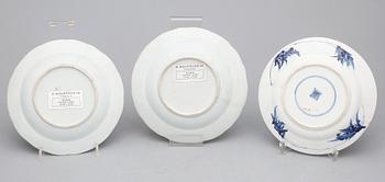 ASSIETTER, 8 st, kompaniporslin, främst Qianlong, 1700-tal.