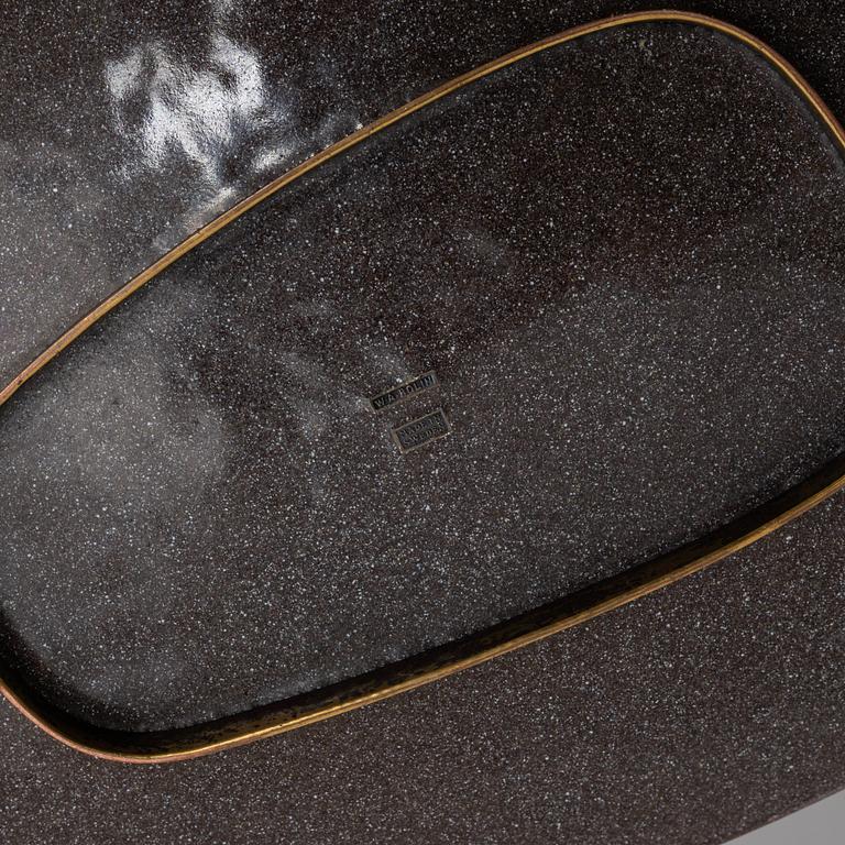 W.A.Bolin, unikt specialbeställt fat, emalj, 1960-tal.