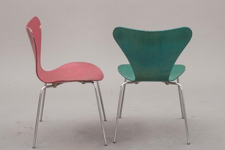 STOLAR, 6 st, "Sjuan", Arne Jacobsen för Fritz Hansen.