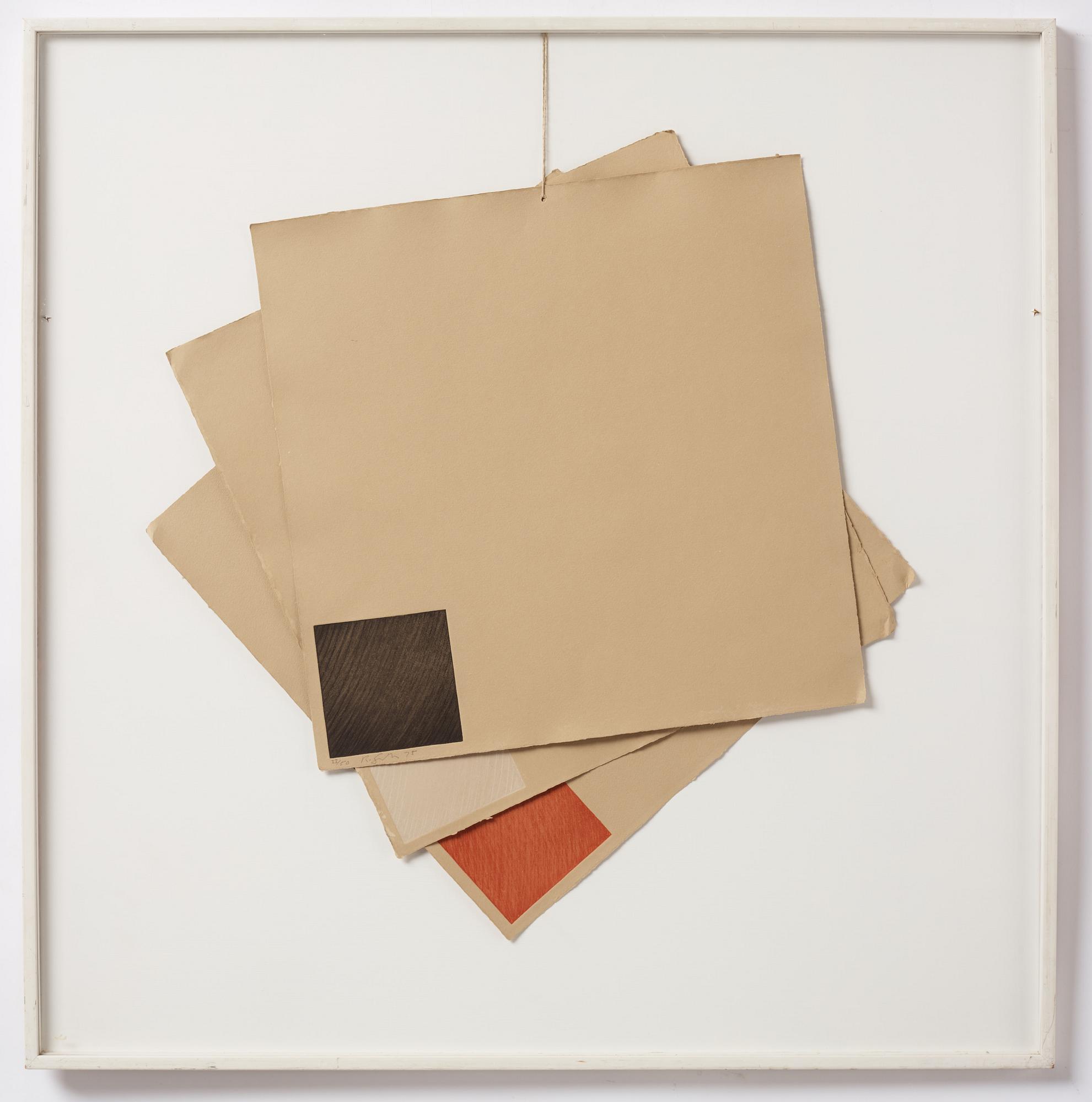 Richard Smith, collage/multipel, signerad och daterad -75. Numrerad 33/50.