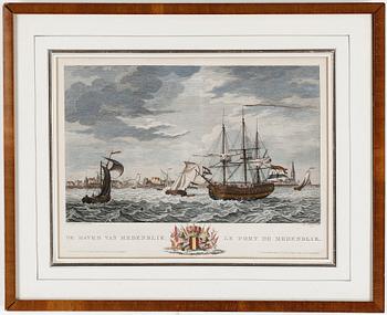 KOPPARSTICK, 2 st, kolorerade, M. Sallieth och D. de Jong, Nederländerna, 1805.